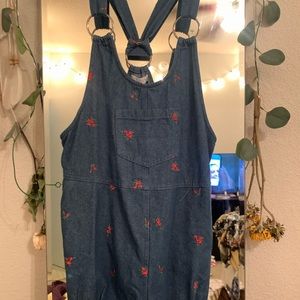 Floral overalls